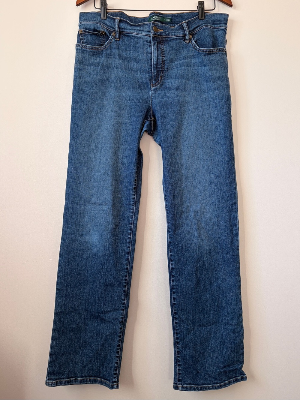 Lauren Ralph Lauren Classic Straight Leg Denim Blue Jeans 14